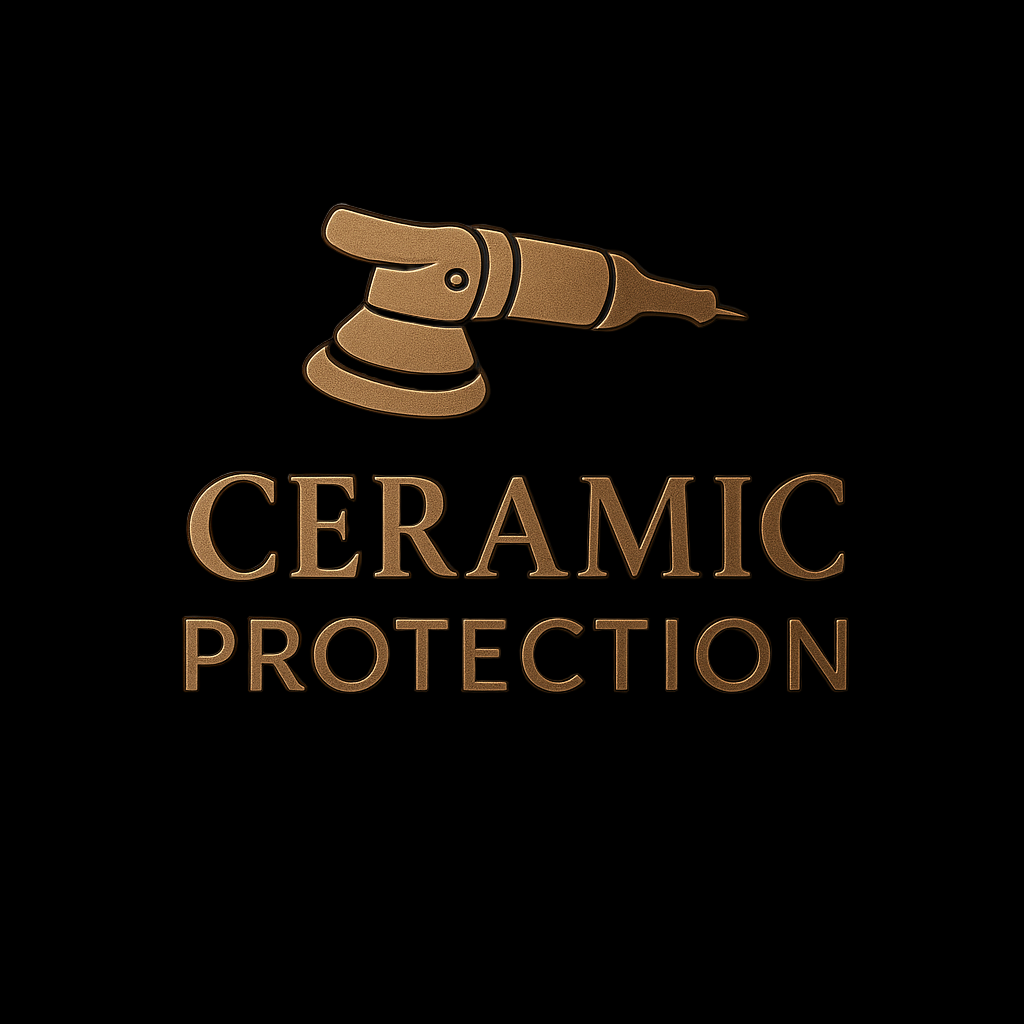 A&A Car Detailing Ceramic Protection package logo with polishing tool icon, representing one-step polish and ceramic coating service in Montréal & Laval