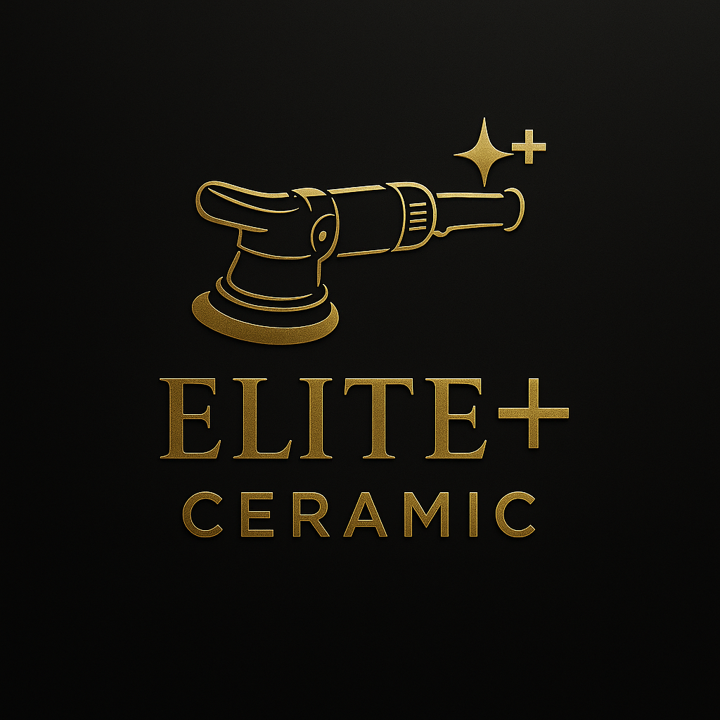 Elite+ Ceramic Coating logo for premium 3-year protection package offered by A&A Car Detailing in Montréal & Laval